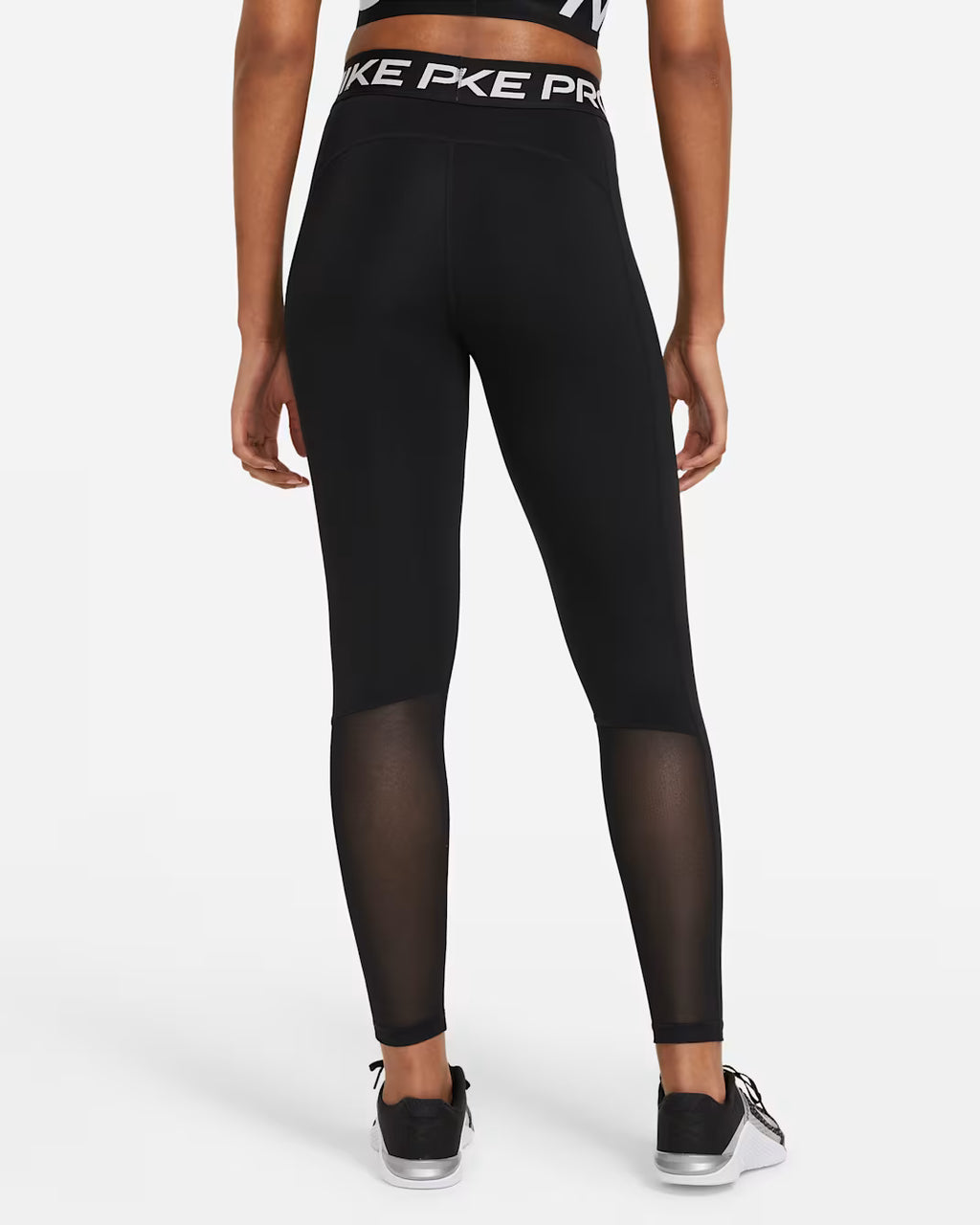 Nike Pro Women's Mid-Rise Mesh-Paneled Leggings