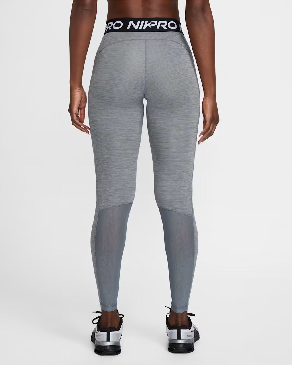 Nike Pro Women's Mid-Rise Mesh-Paneled Leggings
