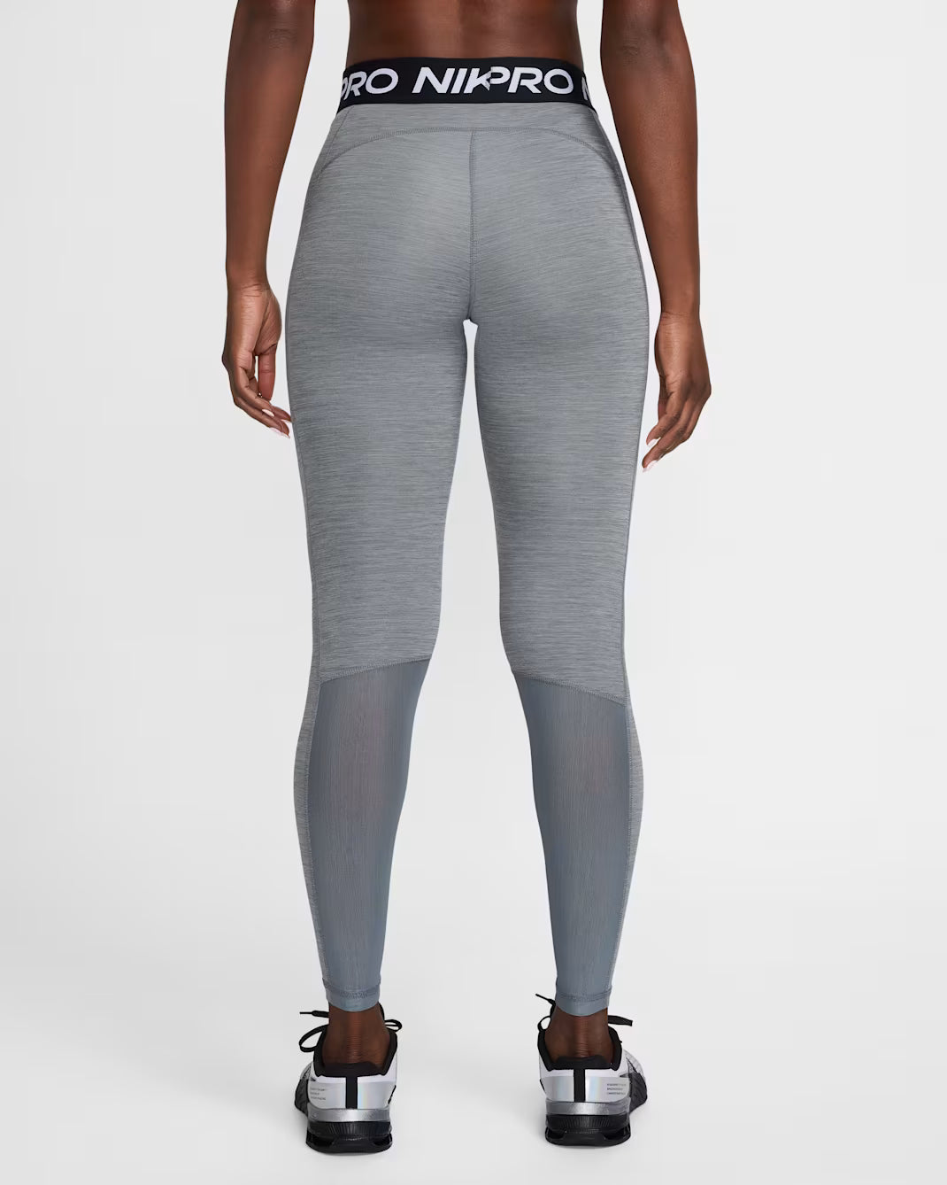 Nike Pro Women's Mid-Rise Mesh-Paneled Leggings