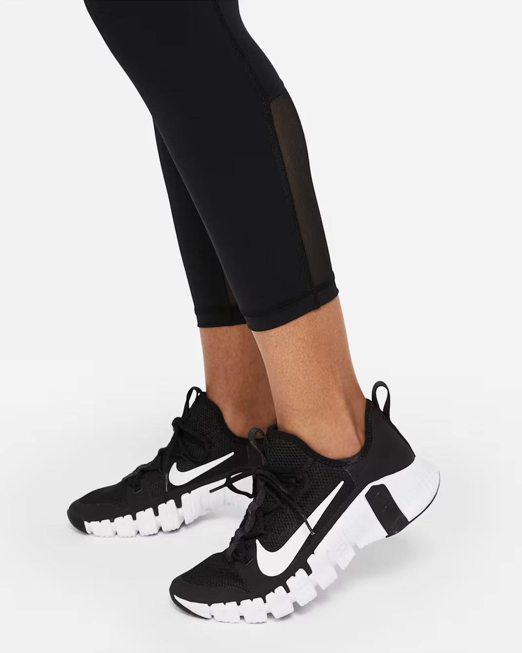Nike Pro Women's Mid-Rise Crop Mesh-Panel Leggings